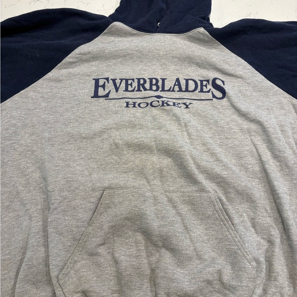 Everblades Hockey Gray and Navy Hoodie